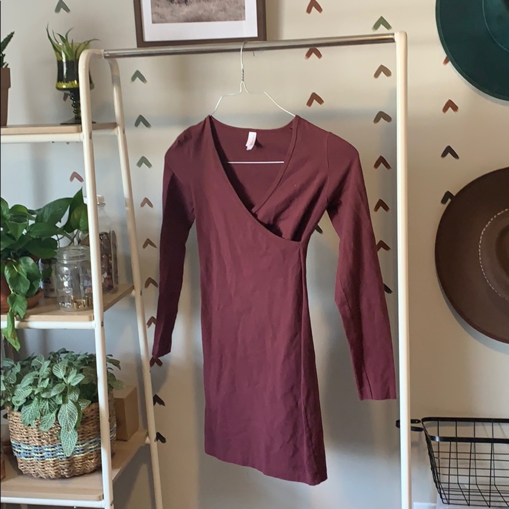 Maroon bodycon American Apparel dress, size M